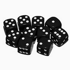 D6 Dice Set of 10 - 16mm Various Colors