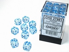 Chessex 27981 Borealis D6 12MM Icicle/Light Blue (36)