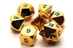 OSD Metal Dice Set: Halfling Forged - Shiny Gold