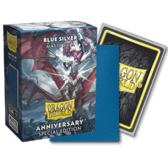 Dragon Shield Sleeves: Standard Matte Dual 25th Anniversary - Blue Silver 100CT