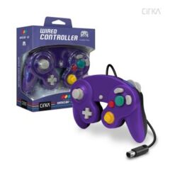 Wired Controller for Wii/ GameCube (Purple/Black) - CirKa