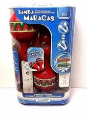 Wii SAMBA MARACAS MOTION ACTIVATED LED LIGHTS Bundle with Samba de amigo
