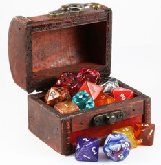 Mini Treasure Chest with dice
