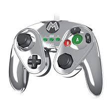 Wii U Wired Fight Pad - Metal Mario