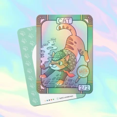 Cat Token (Foil) - Custom Tokens by Leah Andersen