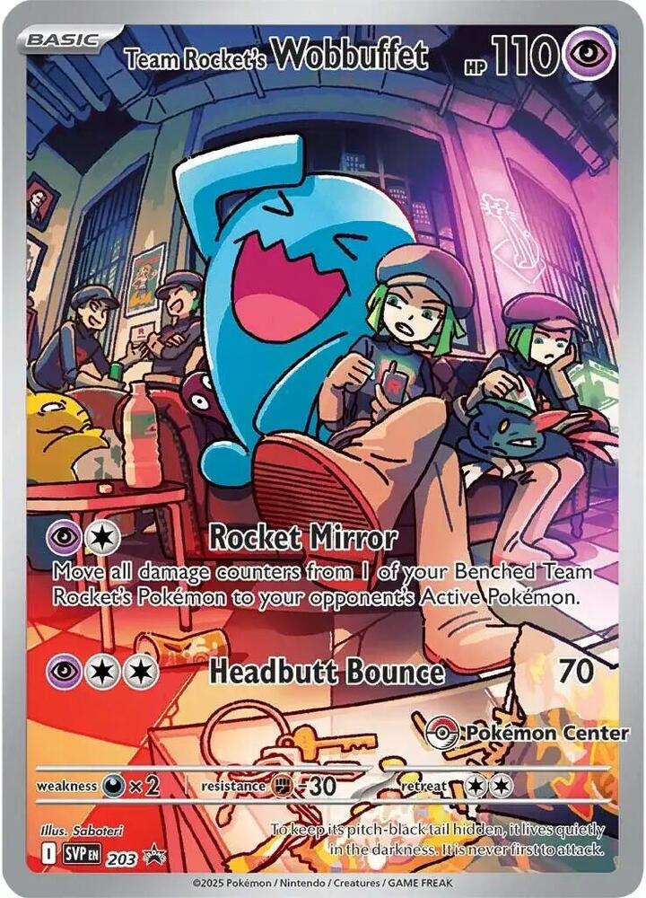 Team Rockets Wobbuffet - SVP203 - SVP Black Star Promos (Pokemon Center Exclusive