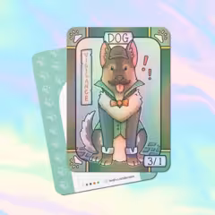 Dog Token (Foil) - Custom Tokens by Leah Andersen