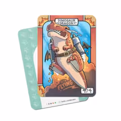 Dinosaur Dragon Token - Custom Tokens by Leah Andersen