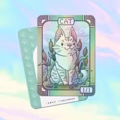 Cat Token (Foil) - Custom Tokens by Leah Andersen
