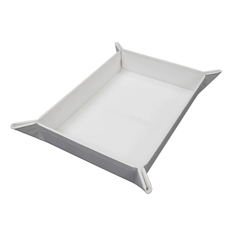 Dice Rolling Tray Foldable Magnetic White