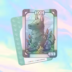 Dog Token (Foil) - Custom Tokens by Leah Andersen