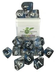 Diffusion Midnight Dice - Set of 15