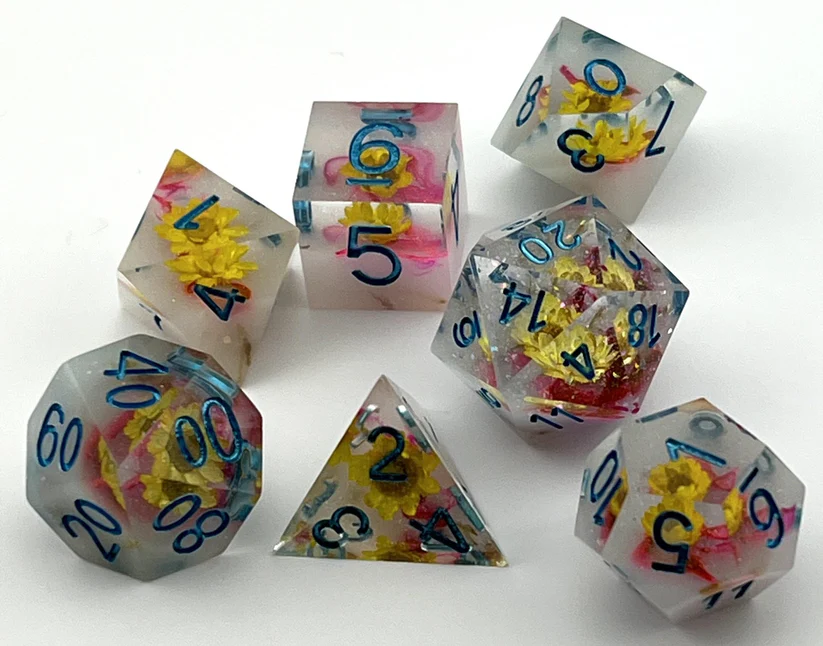Flower Sharp Resin Dice