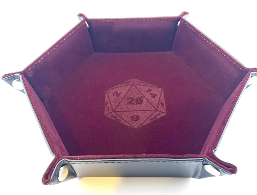 Velvet Hexagonal Dice Tray