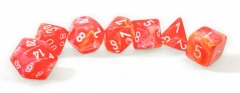 Festive Dahlia/White Polyhedral Dice Set - CHX27553