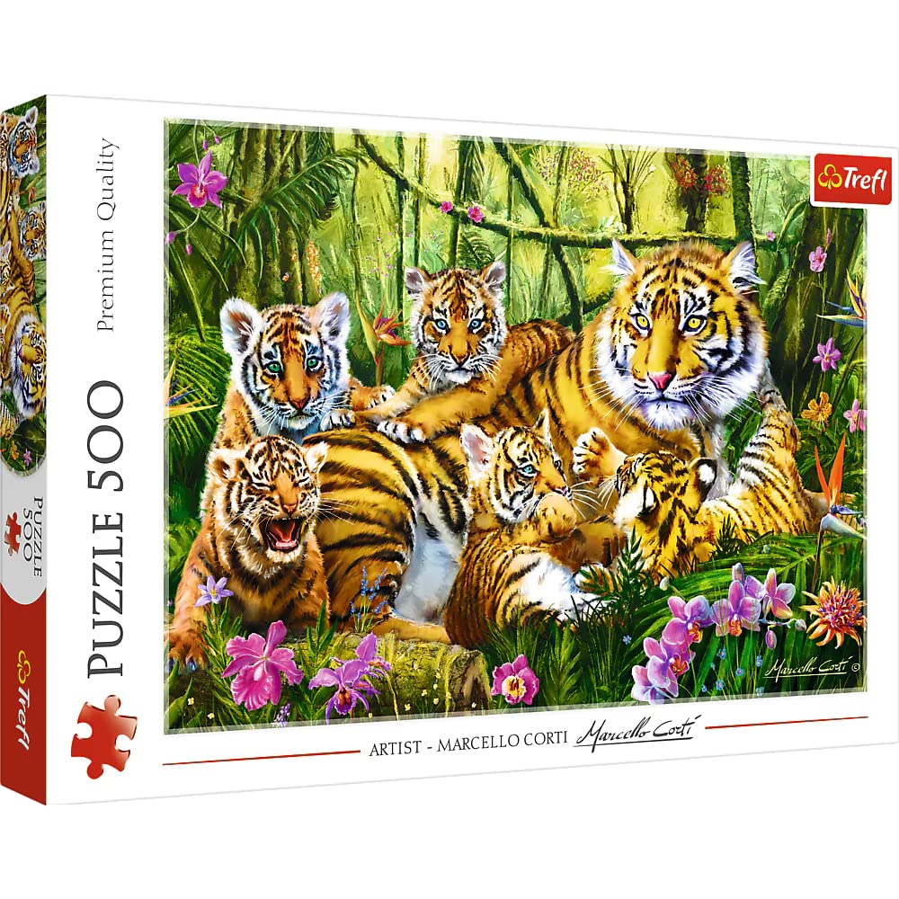 Puzzle - 0500 - Artist Marcello Corti - Tigers