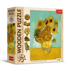 Puzzle - 0200 - Trefl - Wooden Puzzle - The Sunflowers
