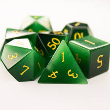 Gem Dice - Green - Set of 7