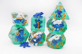 FB Dice Set - Dark Blue Frog