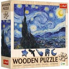 Puzzle - 0200 - Trefl - Wooden Puzzle - The Starry Night