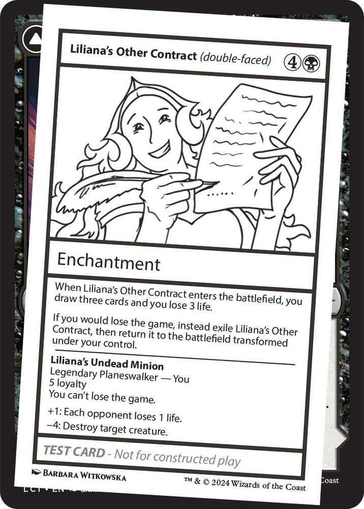 Lilianas Other Contract // Lilianas Undead Minion