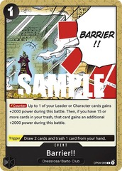 Barrier!! - OP04-095 - C - (Kingdoms of Intrigue Pre-release Promo)