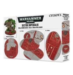 Warhammer 40k: Sector Imperialis 60mm Round Bases. 75mm & 90mm Oval Bases