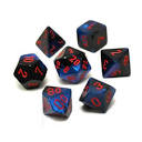 7 Black-Starlight w/Red Gemini Polyhedral Dice Set - CHX26458