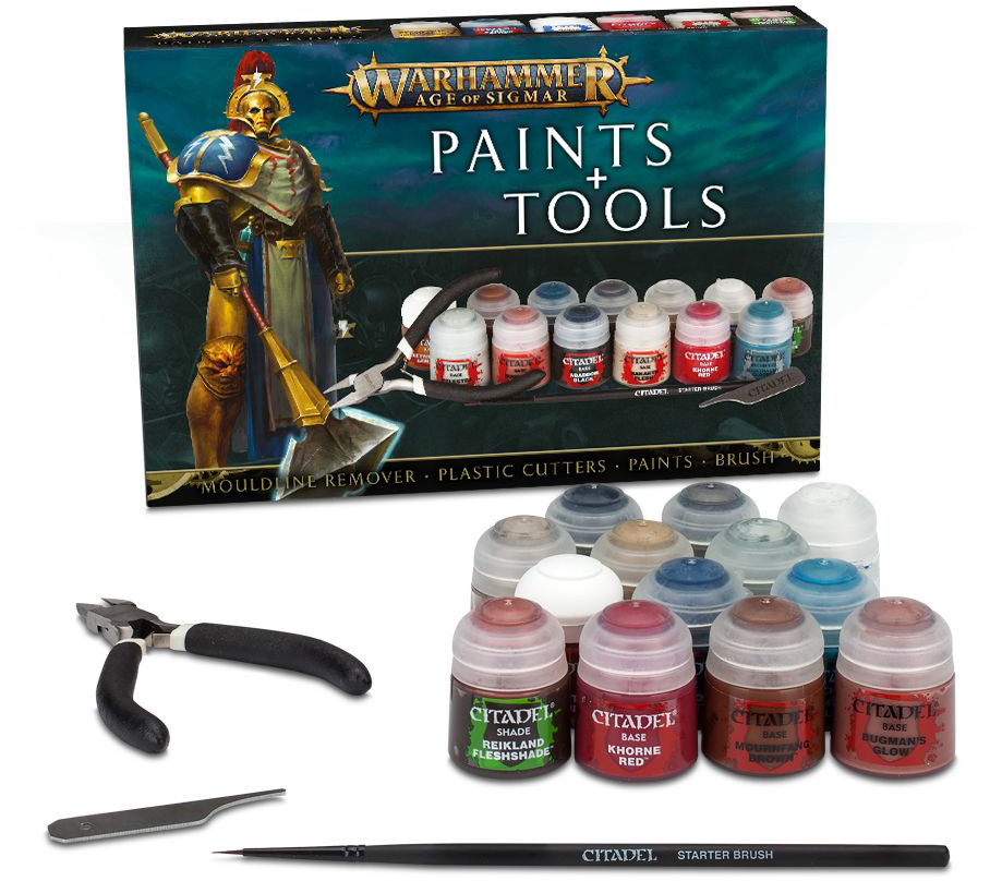 Warhammer Age of Sigmar Paints + Tools Set