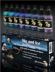 SKY and ICE Blue Paint Set