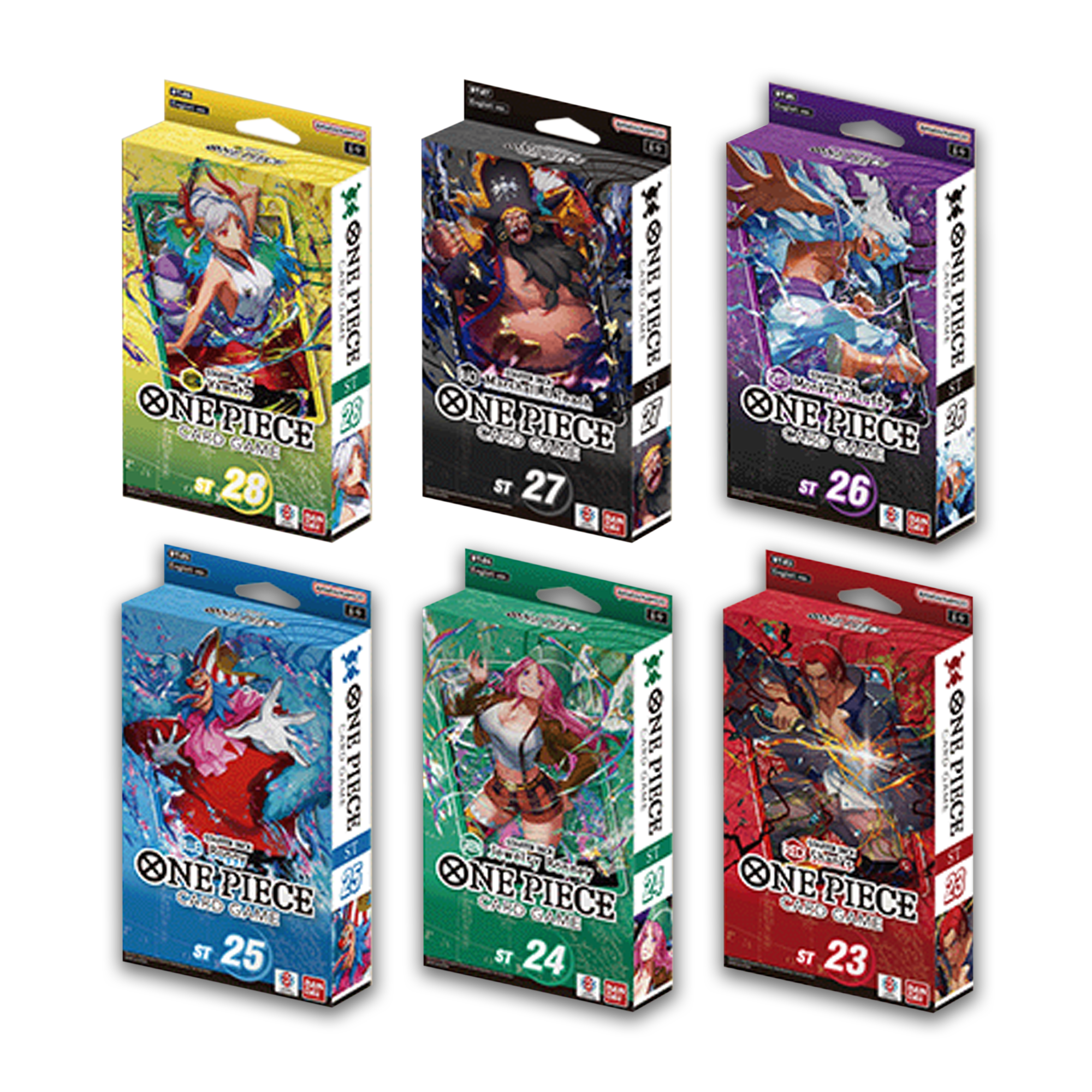 Starter Deck Bundle ST-23 ST-24 ST-25 ST-26 ST-27 ST-28 Yamato Shanks Monkey.D.Luffy Marshall.D.Teach