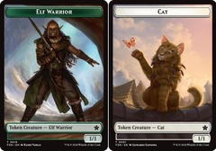 Elf Warrior // Cat (001) Doubled-Sided Token