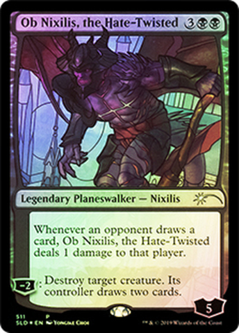 Ob Nixilis, the Hate-Twisted - Foil - Stained Glass