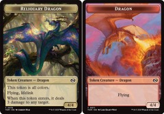 Reliquary Dragon (0015) // Dragon (0011) Double-Sided Token