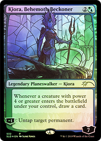 Kiora, Behemoth Beckoner - Foil - Stained Glass