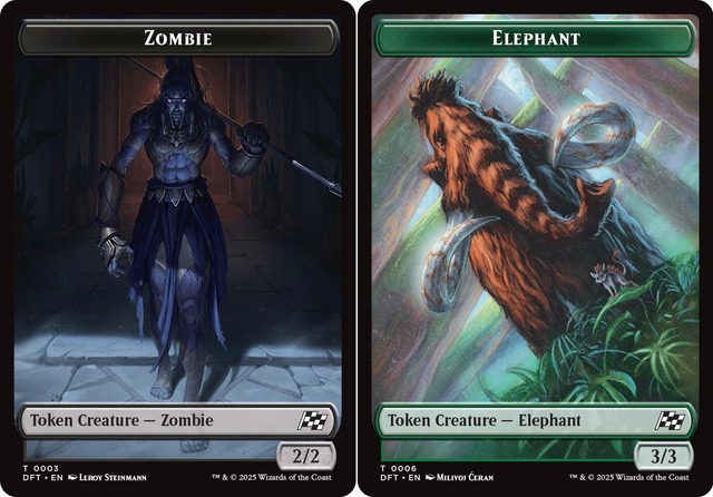 Elephant (0006) // Zombie (0003) Double-Sided Token