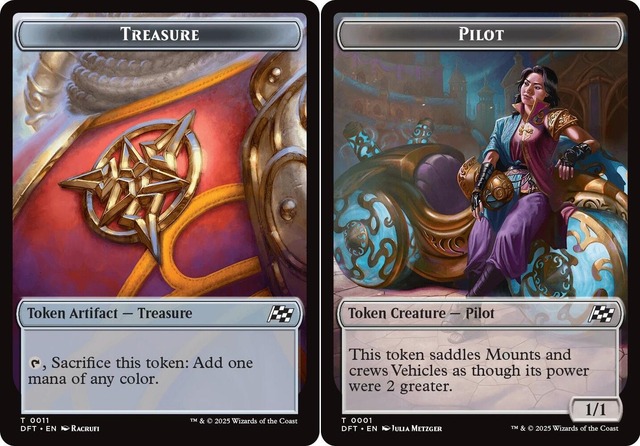 Treasure (0011) // Pilot (0001) Double-Sided Token - Foil