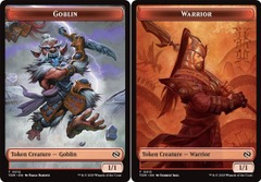Goblin (0012) // Warrior (0013) Double-Sided Token - Foil