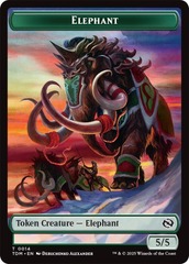 Elephant // Treasure  Double-Sided Token - Foil
