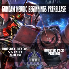 Gundam Heroic Beginnings Prerelease Thursday 7/31 7pm