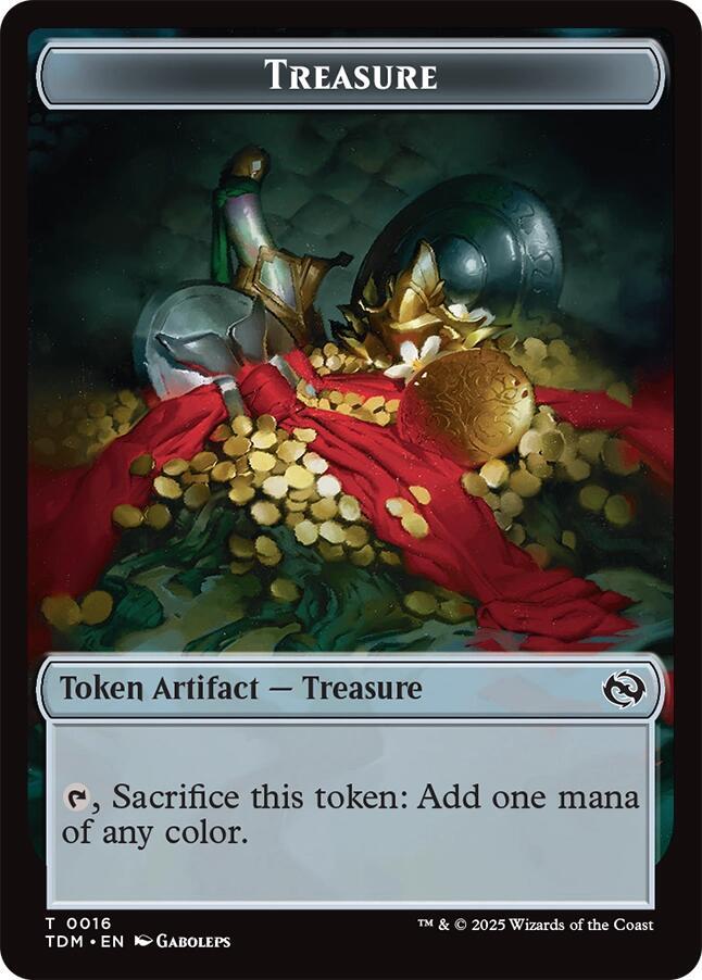 Zombie Druid // Treasure Double-Sided Token - Foil