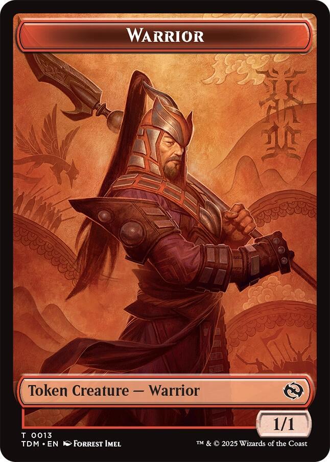 Dragon (0011) // Warrior Double-Sided Token - Foil