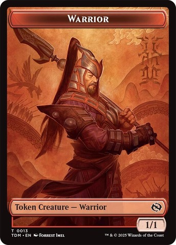 Dragon (0011) // Warrior Double-Sided Token - Foil