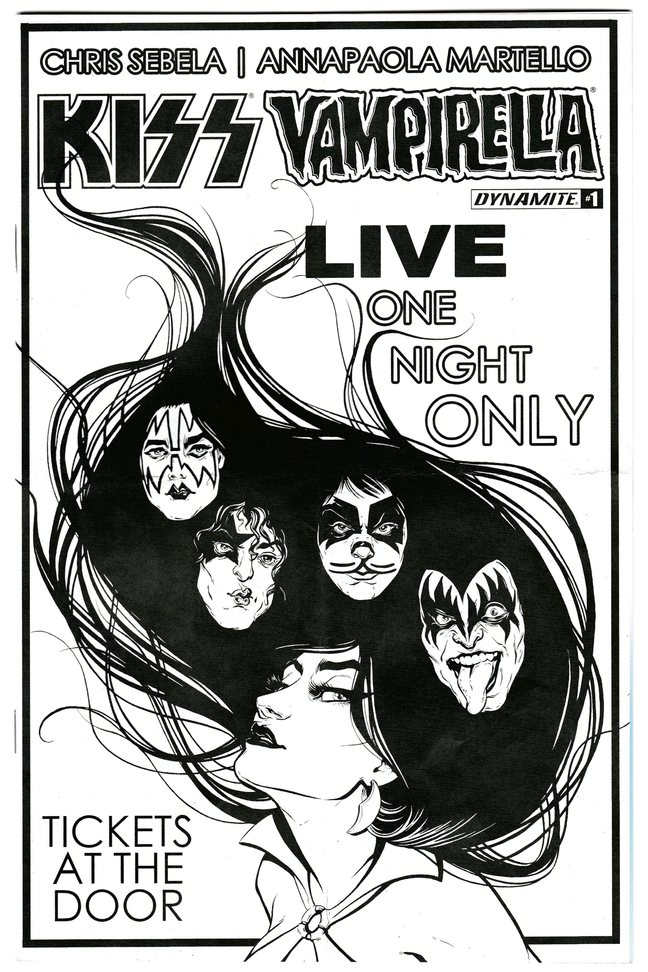 Kiss Vampirella #1 RI 1:20 Idhe B&W Variant