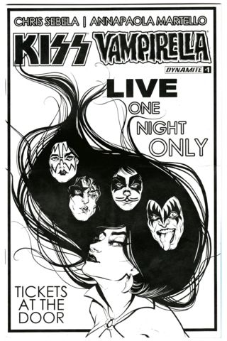 Kiss Vampirella #1 RI 1:20 Idhe B&W Variant