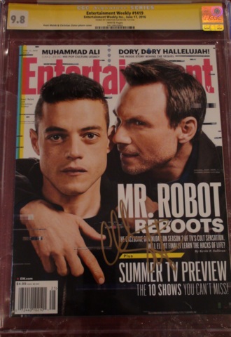 Entertainment Weekly #1419 signed by Christian Slater CGC 9.8