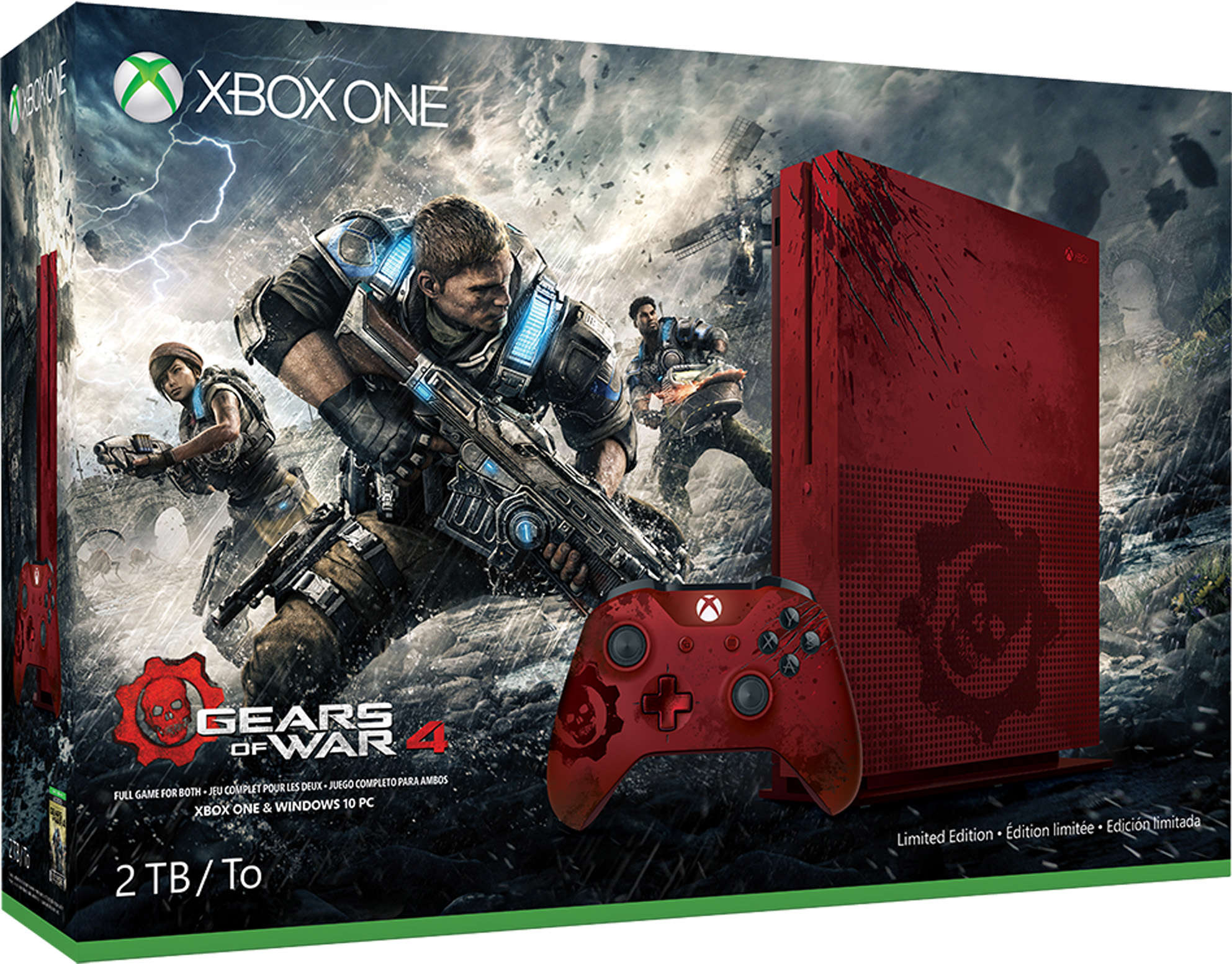 Microsoft Xbox One S Gears of War 4 Limited Edition Console - 2TB