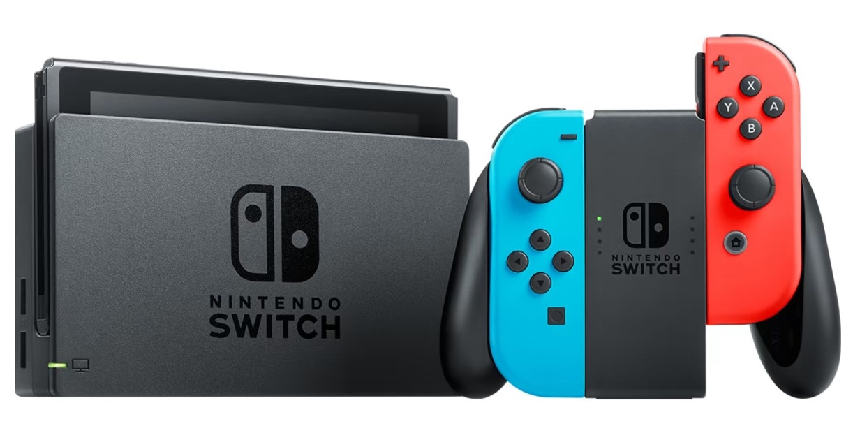 Nintendo Switch [Version 2] - Red and Blue Joy-Con