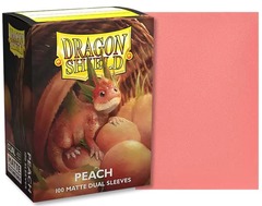 Dragon Shield Dual Matte Sleeves - Peach - 100 Count