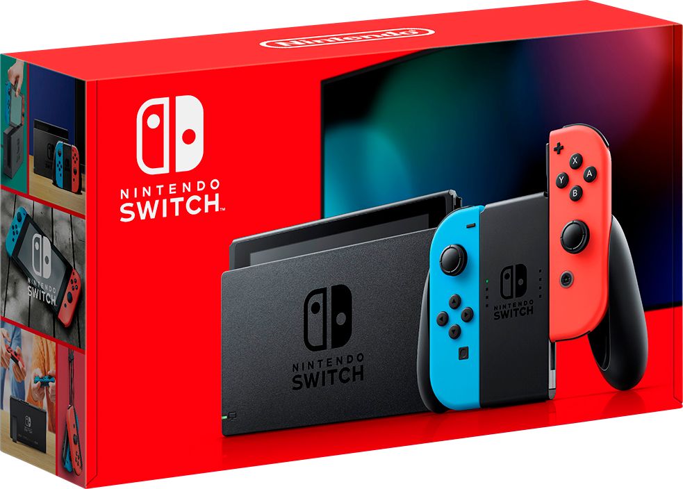 Nintendo Switch [Version 2] - Red and Blue Joy-Con